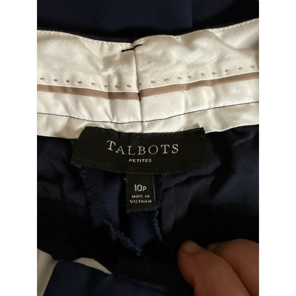 Talbots Women's Mid Rise Bi-Stretch Freeport Curvy Fit Ankle Pants Size 10P Blue - Picture 7 of 8